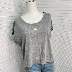 Sara Bergman Boxy Gray "Hole Punch" Tee